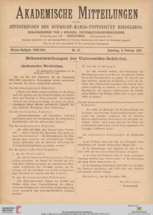 Nr. 15 (9. Februar 1901)