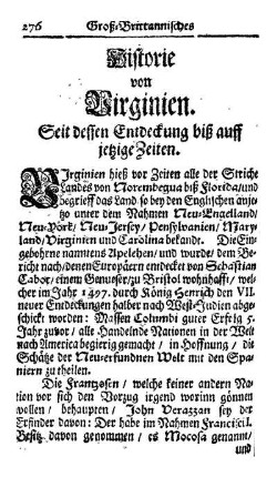 Historie von Virginien