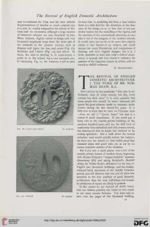 7: The revival of English domestic architecture, [1] The work of Mr. Norman Shaw