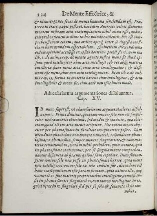 Adversariorum argumentationes dissolvuntur. Cap. XV.