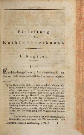 Friedrich Benjamin Osiander's Handbuch der Entbindungskunst, 1,1