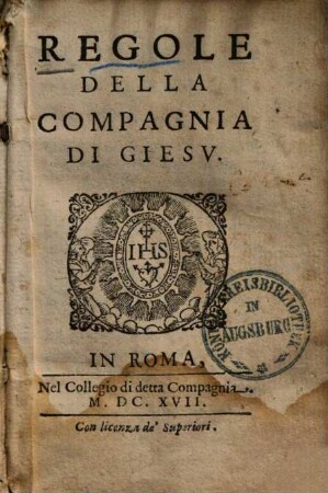 Regole della Compagnia di Giesu