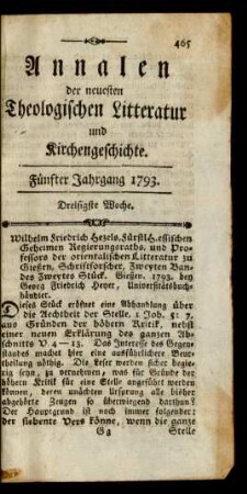 Dreißigste Woche