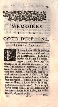 Memoires De La Cour D'Espagne, 2
