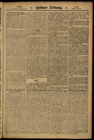 Zweite Ausgabe vom Samstag, den 05. Juli 1913.