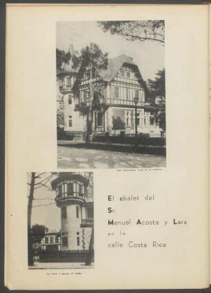 El chalet del Sr. Manuel Acosta y Lara en la calle Costa Rica - [Fotografías]