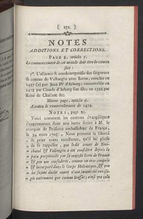 Notes additions et corrections.