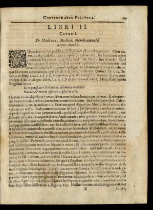 Caput I. De Medicina, Medicis, Mendicamentis atque Morbis.