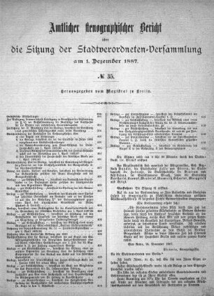 No. 35, 1. Dezember 1887