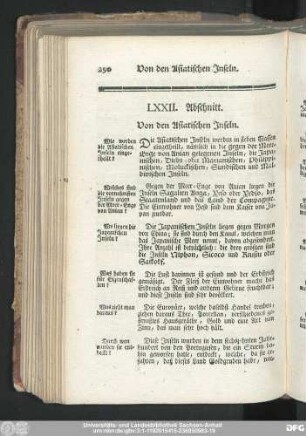 LXXII. Abschnitt. Von den Asiatischen Inseln.