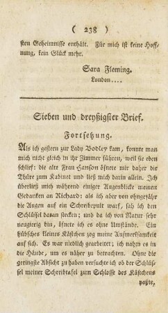 Sieben und dreyßigster Brief. Fortsetzung.