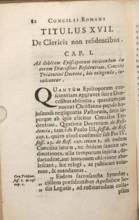 Titulus XVII. De Clericis non residentibus.