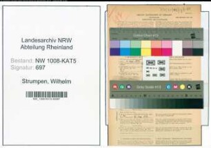 Entnazifizierung Wilhelm Strumpen , geb. 31.01.1887 (Kaufmann)