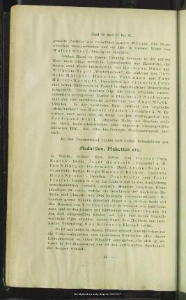 Medaillen und Plaketten