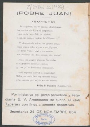 ¡Pobre Juan! - (Soneto)