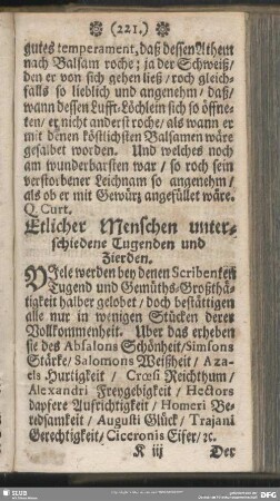 Etlicher Menschen unterschiedene Tugenden und Zierden