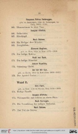Wand E (Nr. 174-186)