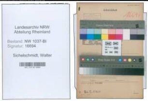 Entnazifizierung Walter Sichelschmidt , geb. 17.12.1893 (Vertreter)