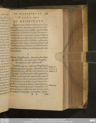 Caput XXVI De Magistratu.
