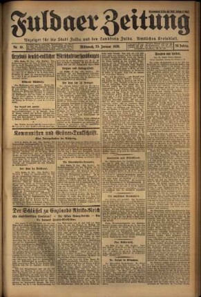 Ausgabe vom Mittwoch, den 23. Januar 1929.