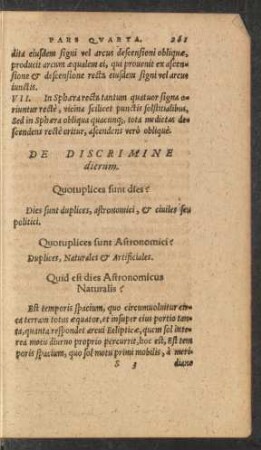 De Discrimine dierum.