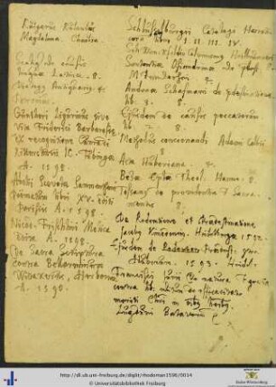 Bibliographische Notizen