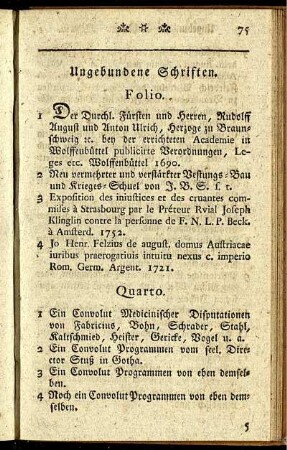 Ungebundene Schriften.