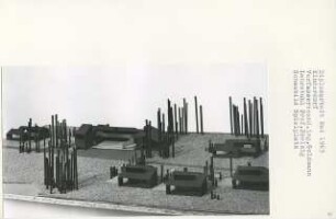 Kinderdorf am Stadtrand, Berlin-Heiligensee (Diplomarbeit bei Peter Poelzig): Spielplatz, Modell, Perspektivische Ansicht