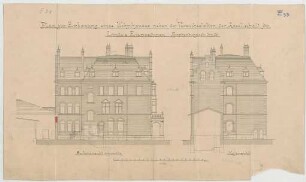 Thiersch, August ; München; Wohnhaus Linde - Ansichten