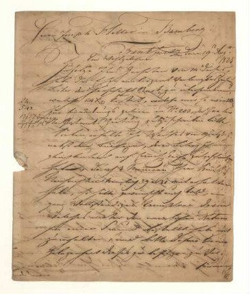 Brief von Christian Erdmann Gottlieb Prestel an Joseph Heller