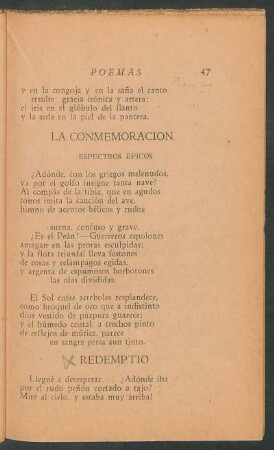 La conmemoración : Espectros épicos