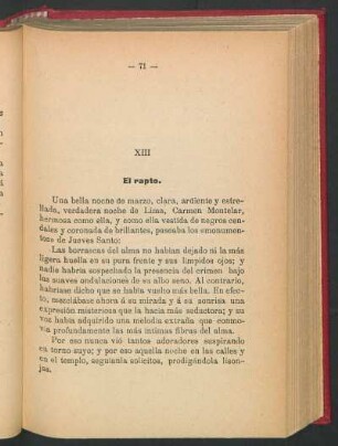 XIII El rapto.