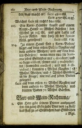 Bier- und Wein-Rechnung