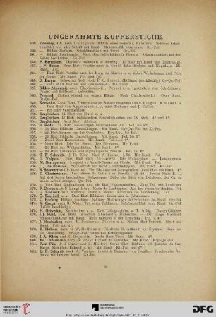 Ungerahmte Kupferstiche (Nr. 939-1026)