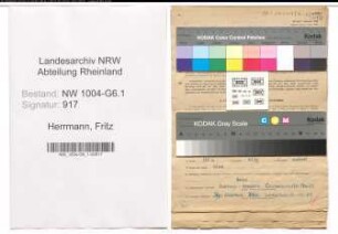 Entnazifizierung Fritz Herrmann , geb. 04.04.1899 (Vorarbeiter)