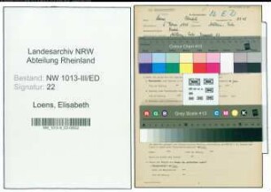 Entnazifizierung Elisabeth Loens , geb. 03.02.1905 (Lehrerin)