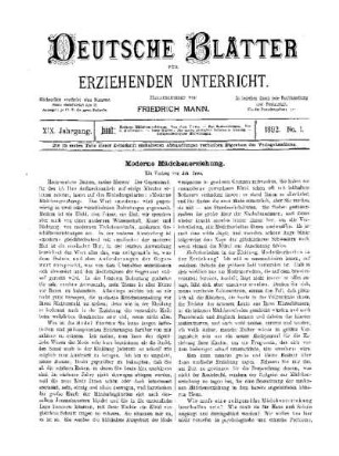 Moderne Mädchenerziehung