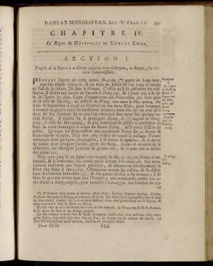 Chapitre IV. Le Regne de Hû-Pi-Lay ou Kublay Khan.