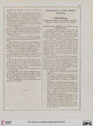 Angelegenheiten der großen Industrie-Ausstellung