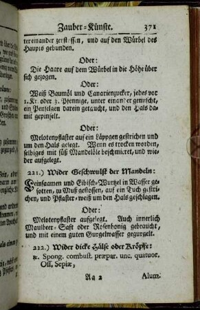 222. Wider dicke Hälse oder Kröpfe. - 272.) Wenn der Afterdarm ausgehet:[...]