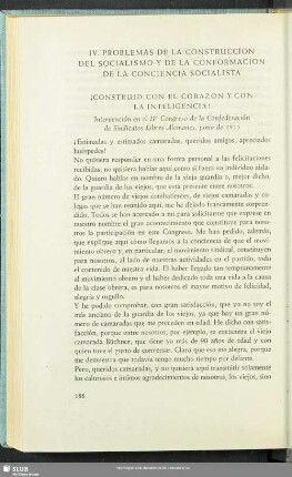 IV. Problemas De La Construccion Del Socialismo Y De La Conformacion De La Conciencia Socialista