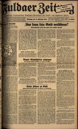 Ausgabe vom Montag, den 13. Februar 1939.