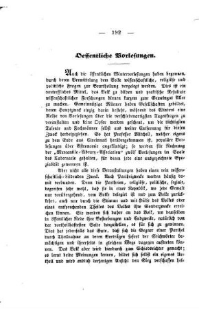 Oeffentliche Vorlesungen