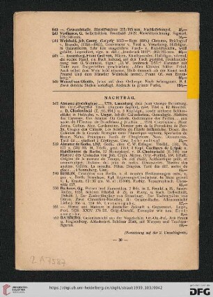 Nachtrag (Nr. 547-552)