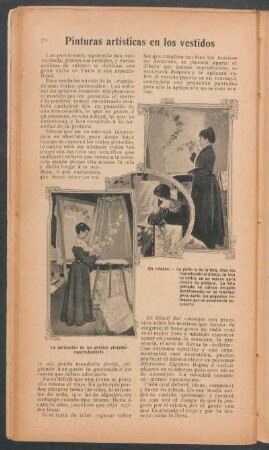Pinturas artísticas en los vestidos