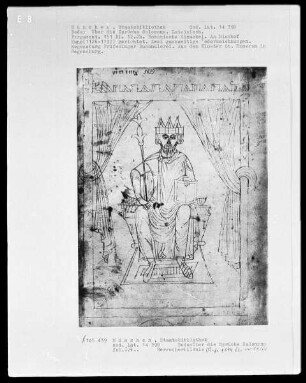 Exegetische Sammelhandschrift — König Salomon, Folio 1recto