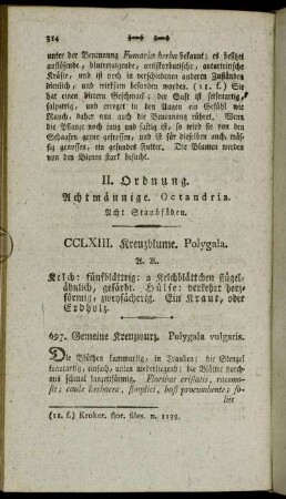 II. Ordnung. Achtmännige. Octandria. Acht Staubfäden
