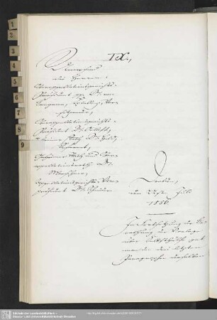 IX., 22. Juli 1856