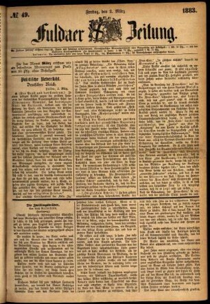 Ausgabe vom Freitag, den 02. März 1883.