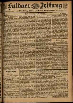 Ausgabe vom Donnerstag, den 20. April 1899.